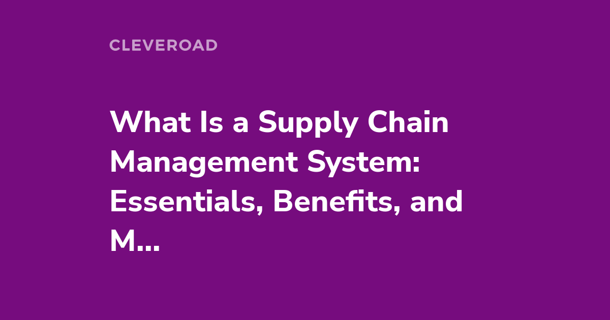 how to implement supply chain management system
