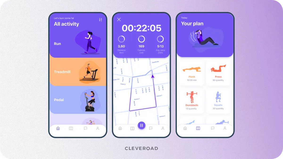 Activity tracking app built by Cleveroad