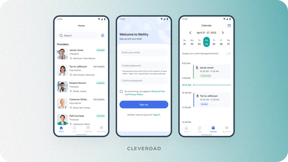 Authorization feature by Cleveroad