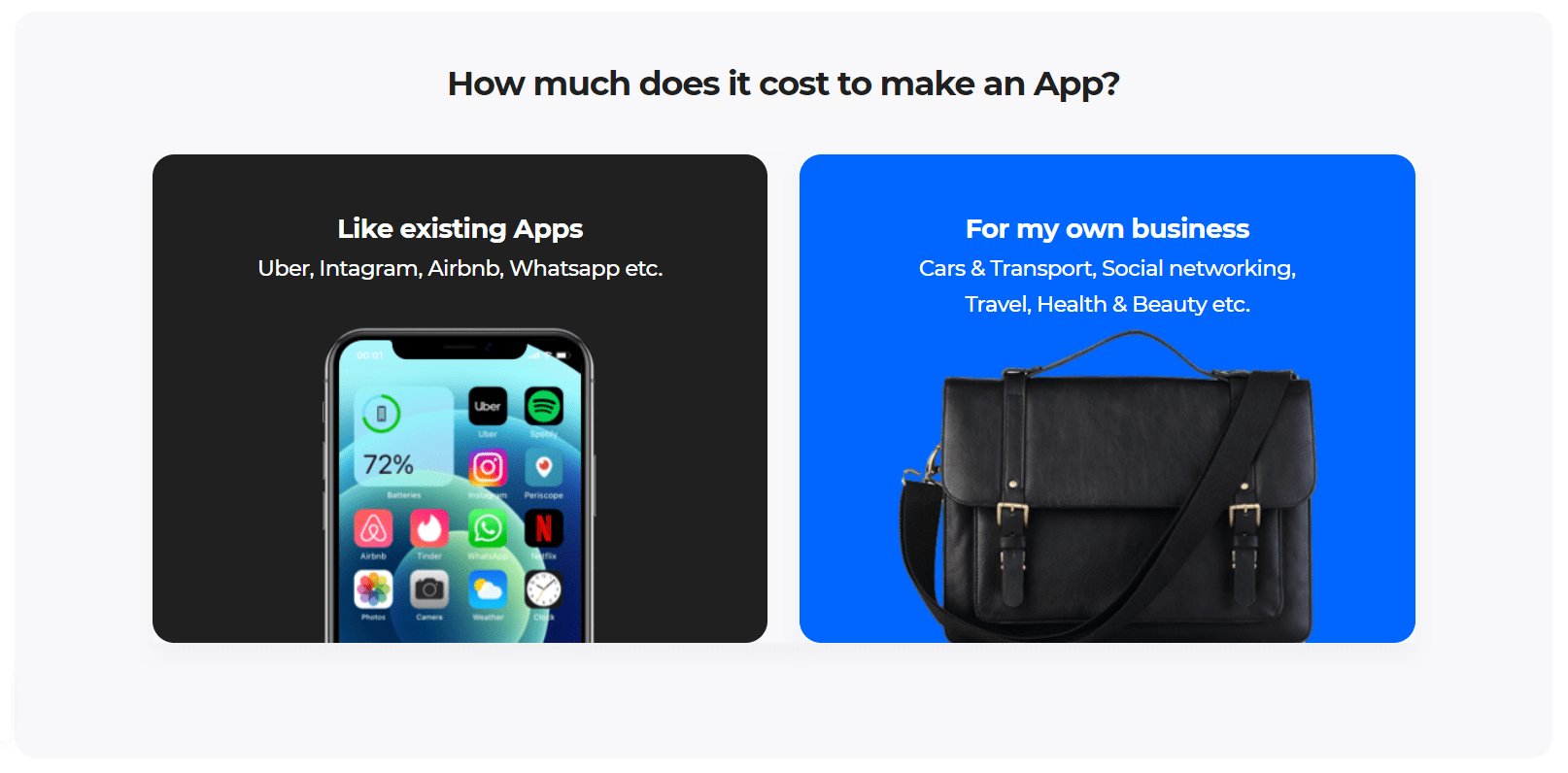 Create an app like Uber: Cost calculator