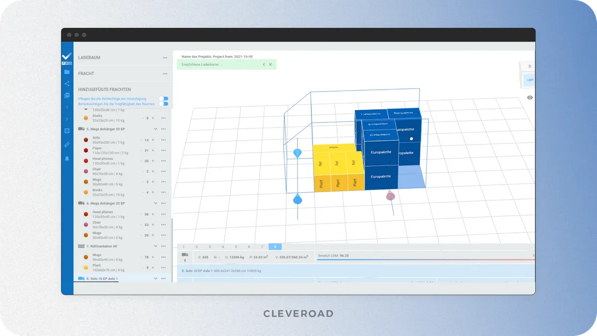 Capacity override by door and position load planning software features