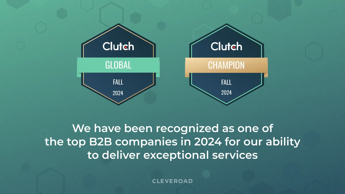 Cleveroad Acknowledged as Clutch Global & Champion Winner