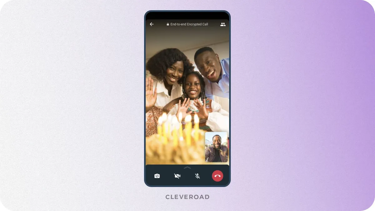 Example of group video calls on Facebook Messenger