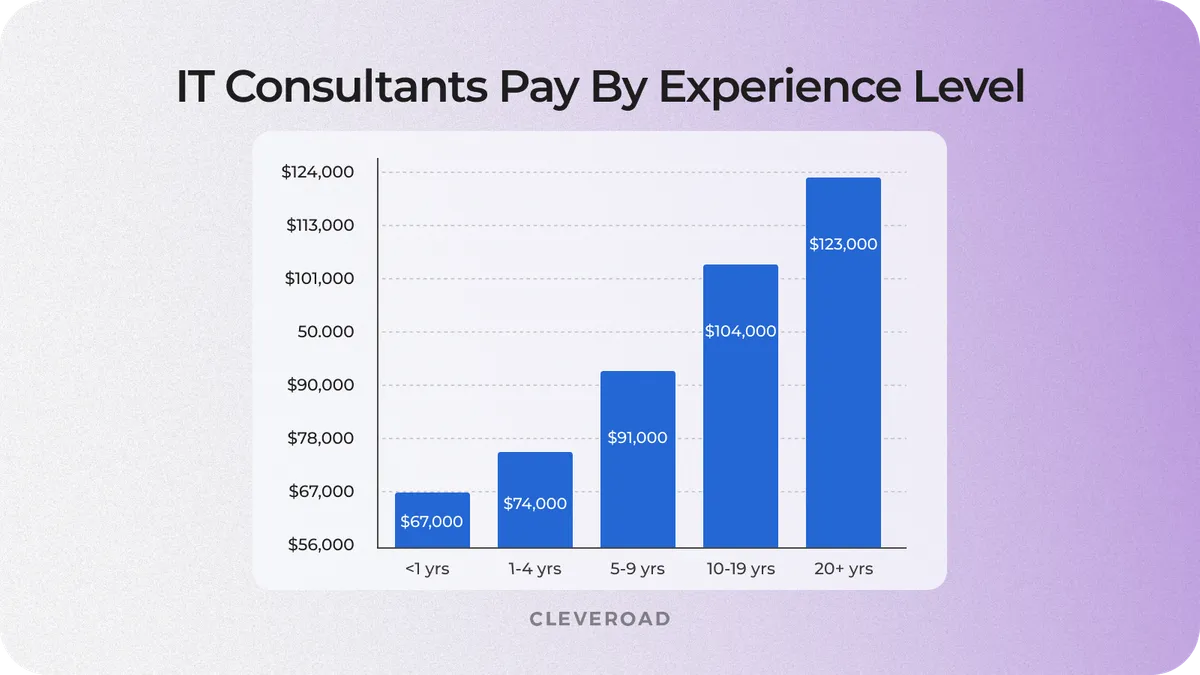 IT consultants' fee by experience level