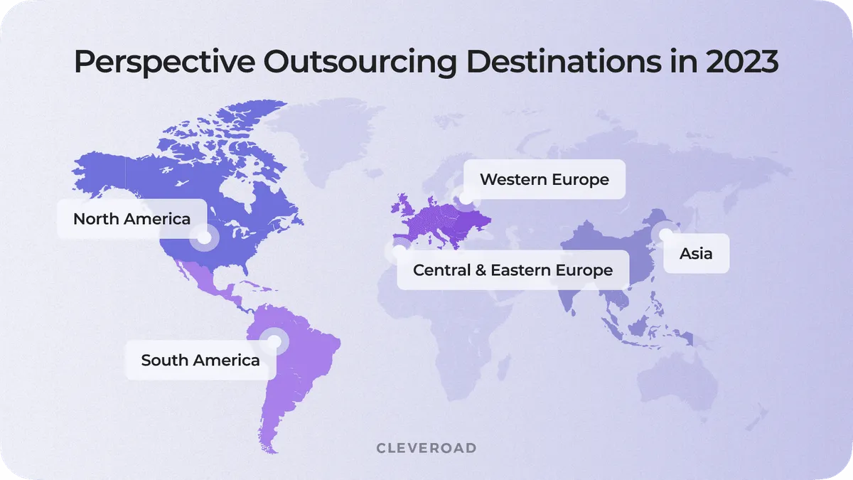 Popular destinations for outsourcing of 2024