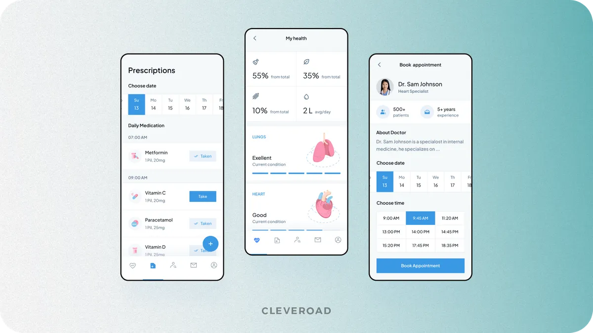 Telemedicine software interface for patients