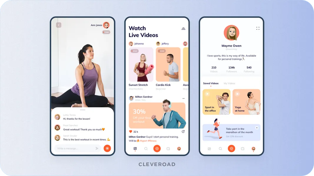 Wellness App Development In 2024 Extended Guide   The Fitness App Concept Developed By Cleveroad Source Dribbble 2x.webp