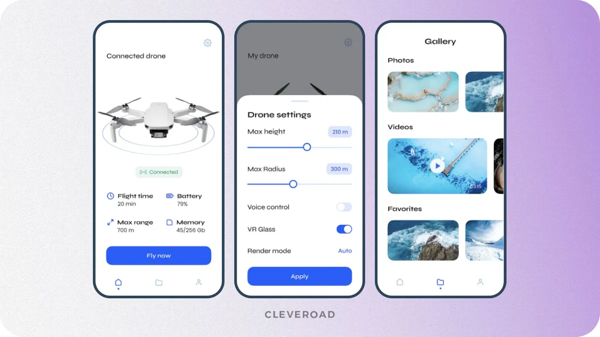 UI VR app concept by Cleveroad