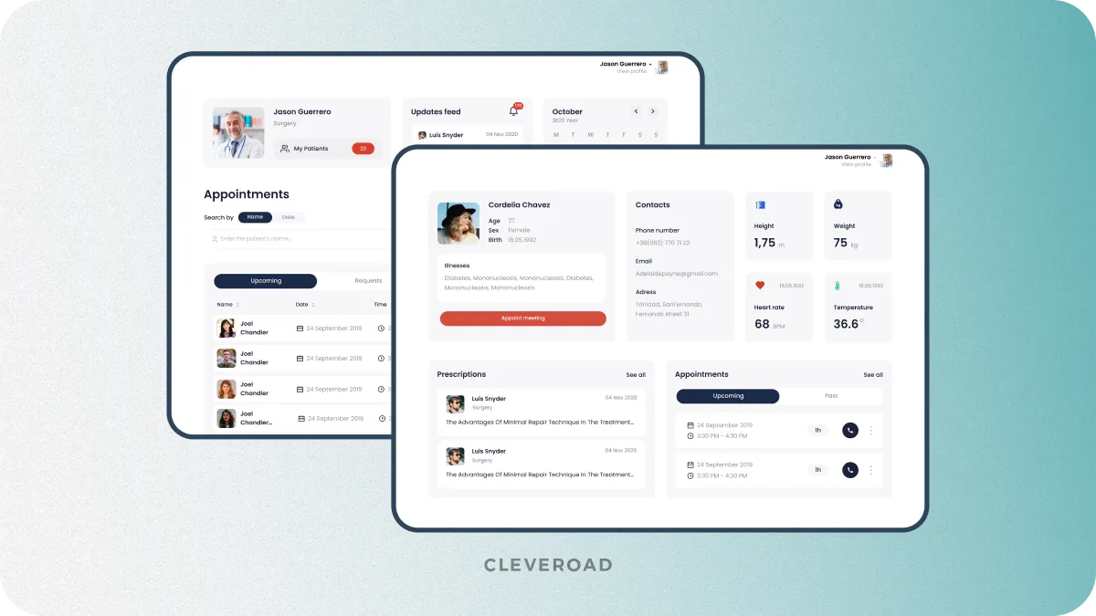 User profile screen feature by Cleveroad