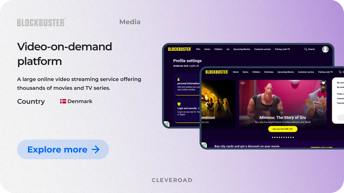 Video on-demand platform developed by Cleveroad