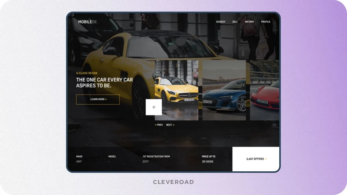 Web marketplace from Cleveroad