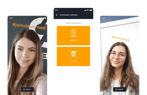 App Based on Open-AR with Facial Recognition 